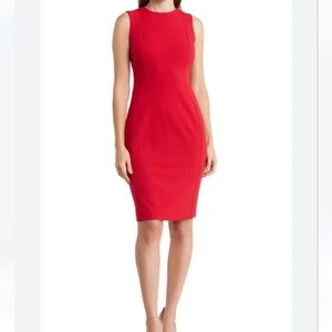 Calvin Klein sleek red pencil dress
